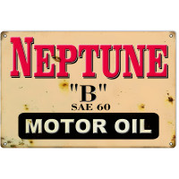 Neptune Motor Oil Metal Sign - 16" x 24"