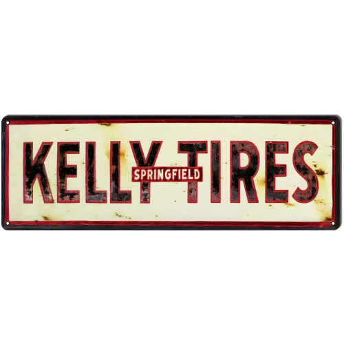 Kelly Tires Springfield Metal Sign - 6" x 18"