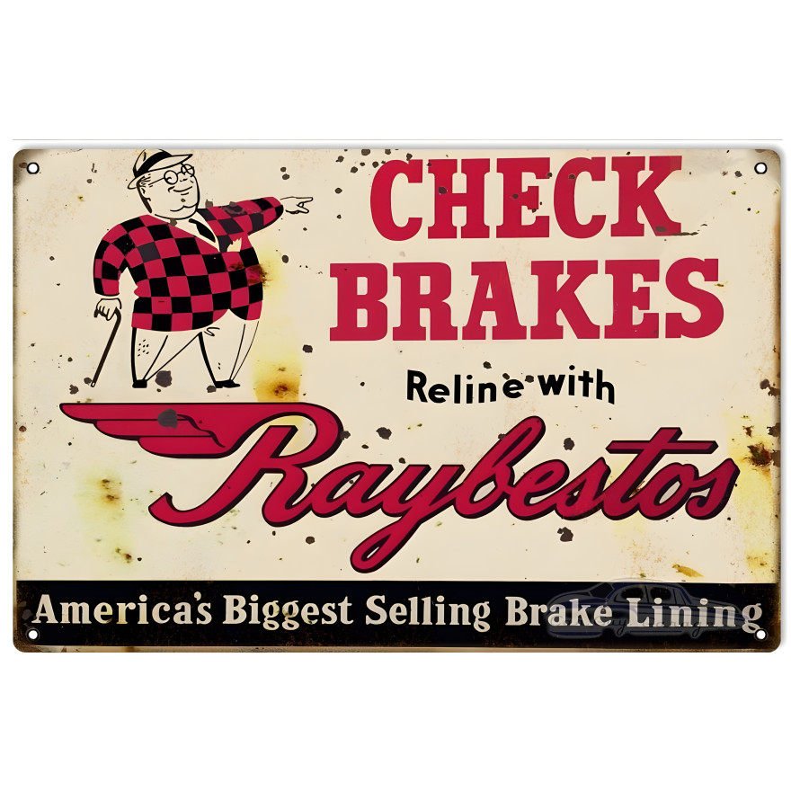 Raybestos Check Brake Metal Sign - 12" x 18" Raybestos Check Brake Metal Sign - 12" x 18"
