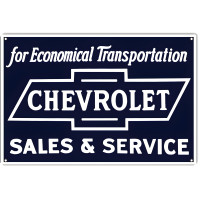 Economical Transportation Chevrolet Metal Sign - 16" x 24"