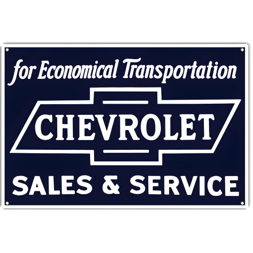 Economical Transportation Chevrolet Metal Sign - 16" x 24"