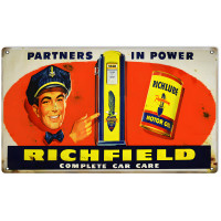Partners In Power Richfield Metal Sign - 10" x 18"