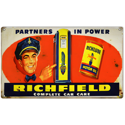 Partners In Power Richfield Metal Sign - 10" x 18"