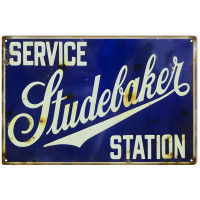 Studebaker Service Station Metal Sign - 16" x 24"