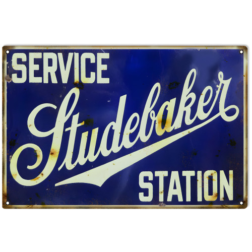 Studebaker Service Station Metal Sign - 16" x 24"