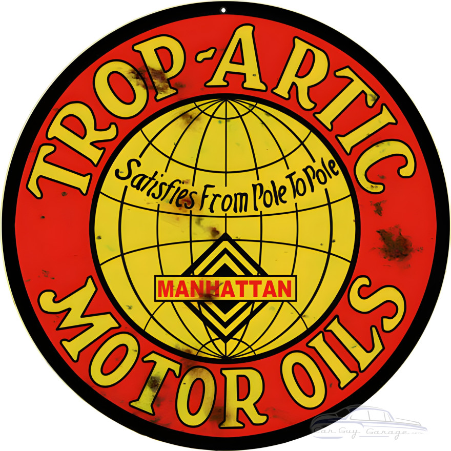 Trop Arctic Motor Oils Metal Sign - 14" Round Trop Arctic Motor Oils Metal Sign - 14" Round