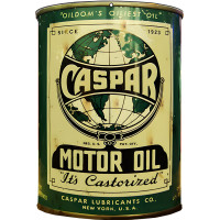 Caspar Motor Oil Can Cutout Metal Sign - 7.25" x 10.5"
