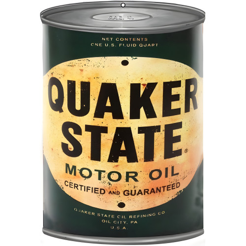 Quaker State Motor Oil Metal Sign - 7.25" x 10.5"