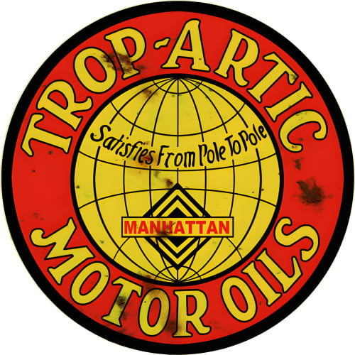 Trop Arctic Motor Oils Metal Sign - 18" Round