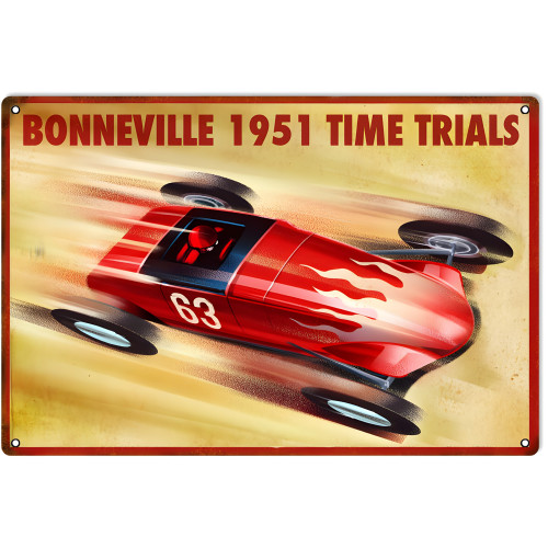 Bonneville 1951 Raceway Metal Sign - 12" x 18"