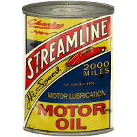 Streamline Motor Oil Can Cutout Metal Sign - 7.25" x 10.5"