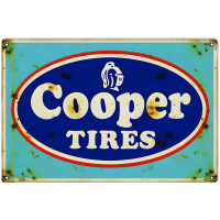 Cooper Tires Metal Sign - 12" x 18"