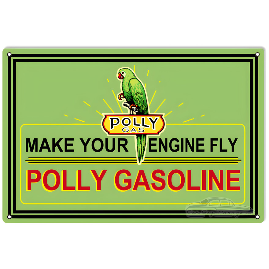 Polly Make Your Engine Fly Gasoline Metal Sign - 12" x 18" Polly Make Your Engine Fly Gasoline Metal Sign - 12" x 18"