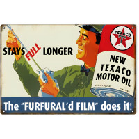 Texaco Motor Oil Metal Sign - 12" x 18"