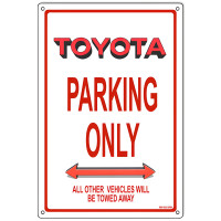 Toyota Parking Only Metal Sign - 12" x 18"