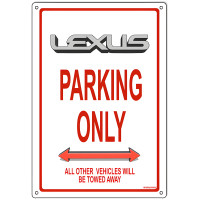 Lexus Parking Only Metal Sign - 12" x 18"