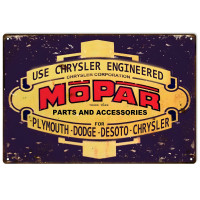 Mopar Engineered Parts Metal Sign - 12" x 18"