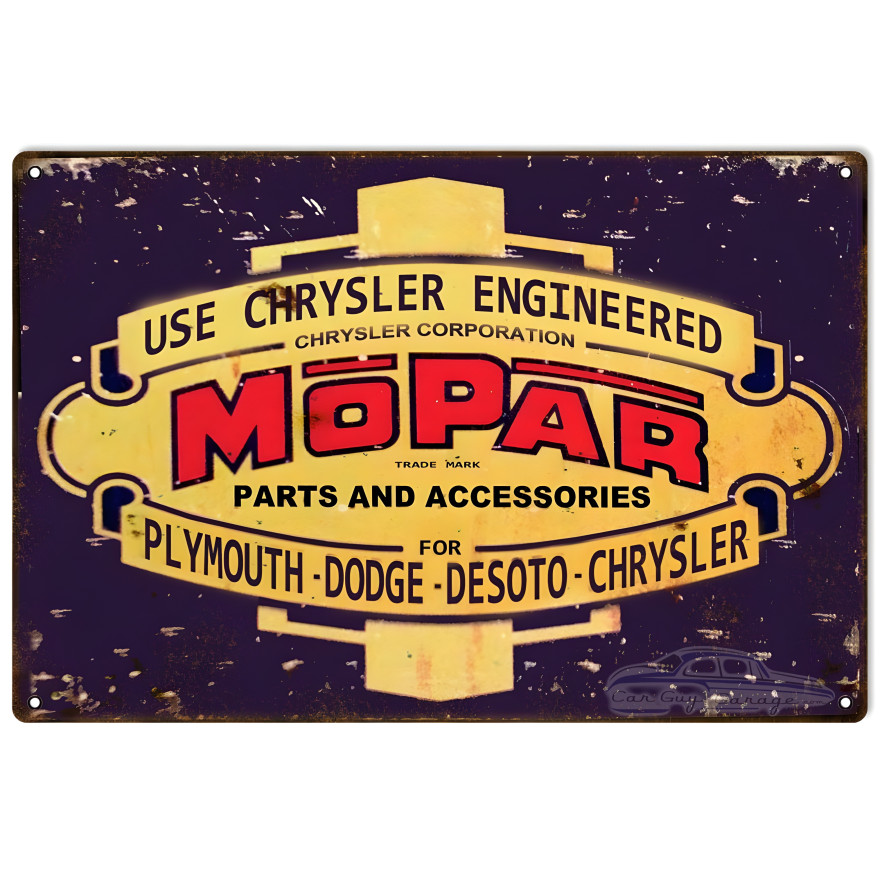 Mopar Engineered Parts Metal Sign - 12" x 18"