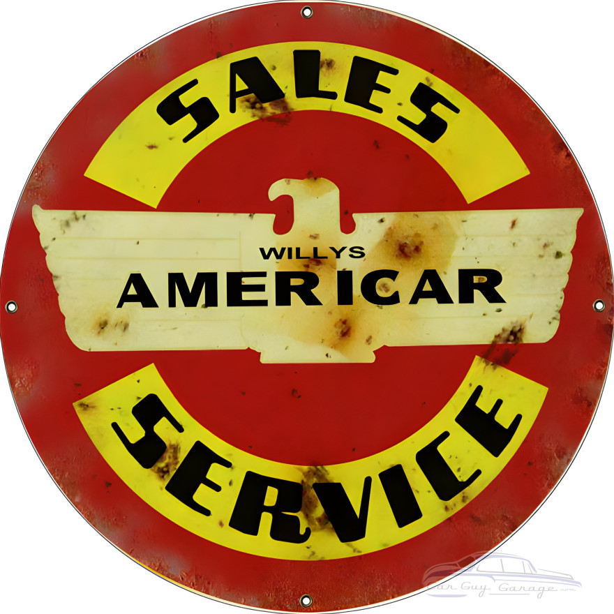 Americar Sales Service Metal Sign - 30" Round Americar Sales Service Metal Sign - 30" Round