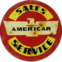 Americar Sales Service Metal Sign - 14" Round