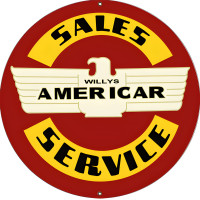 Americar Sales Service Metal Sign - 18" Round