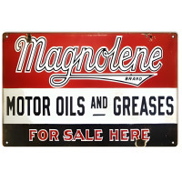 Magnolene Motor Oils And Greases Metal Sign - 16" x 24"