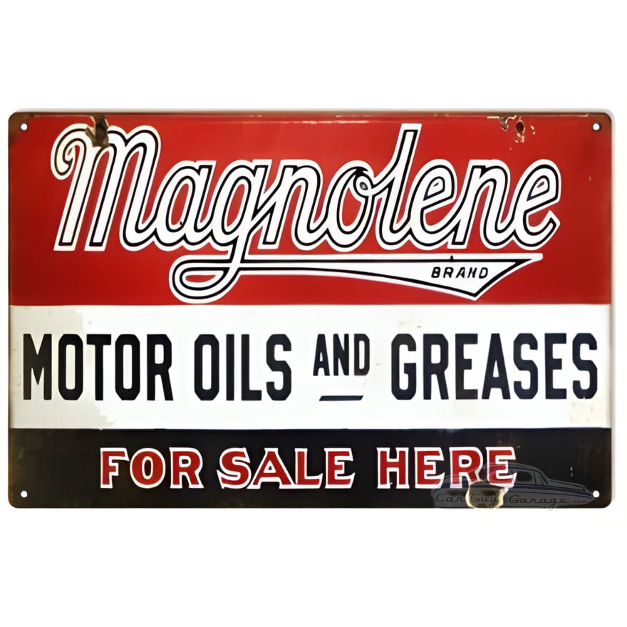 Magnolene Motor Oils And Greases Metal Sign - 16" x 24"