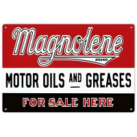 Magnolene Motor Oils And Greases Metal Sign - 12" x 18"