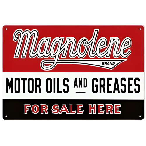 Magnolene Motor Oils And Greases Metal Sign - 12" x 18"