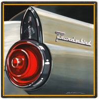 Ford Thunderbird Rear Tail Light Metal Sign - 12" x 12"
