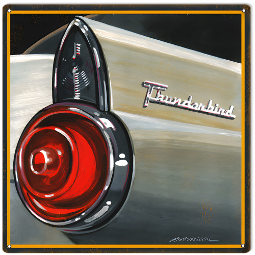 Ford Thunderbird Rear Tail Light Metal Sign - 12" x 12"