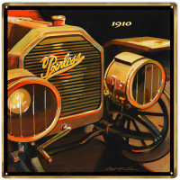 1910 Peerless Front End Metal Sign - 12" x 12"