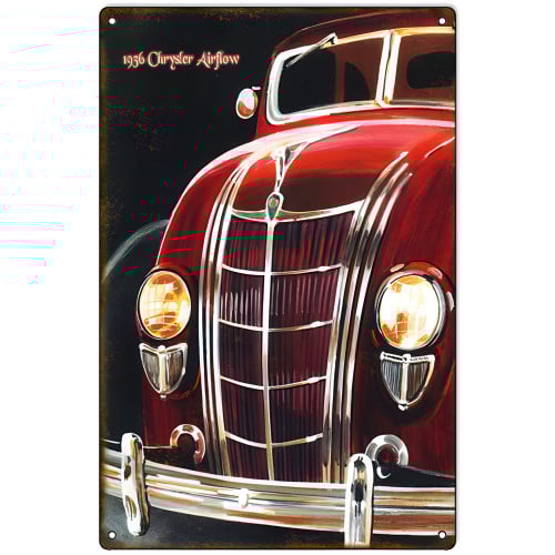 1936 Chrysler Airflow Metal Sign - 12" x 18"