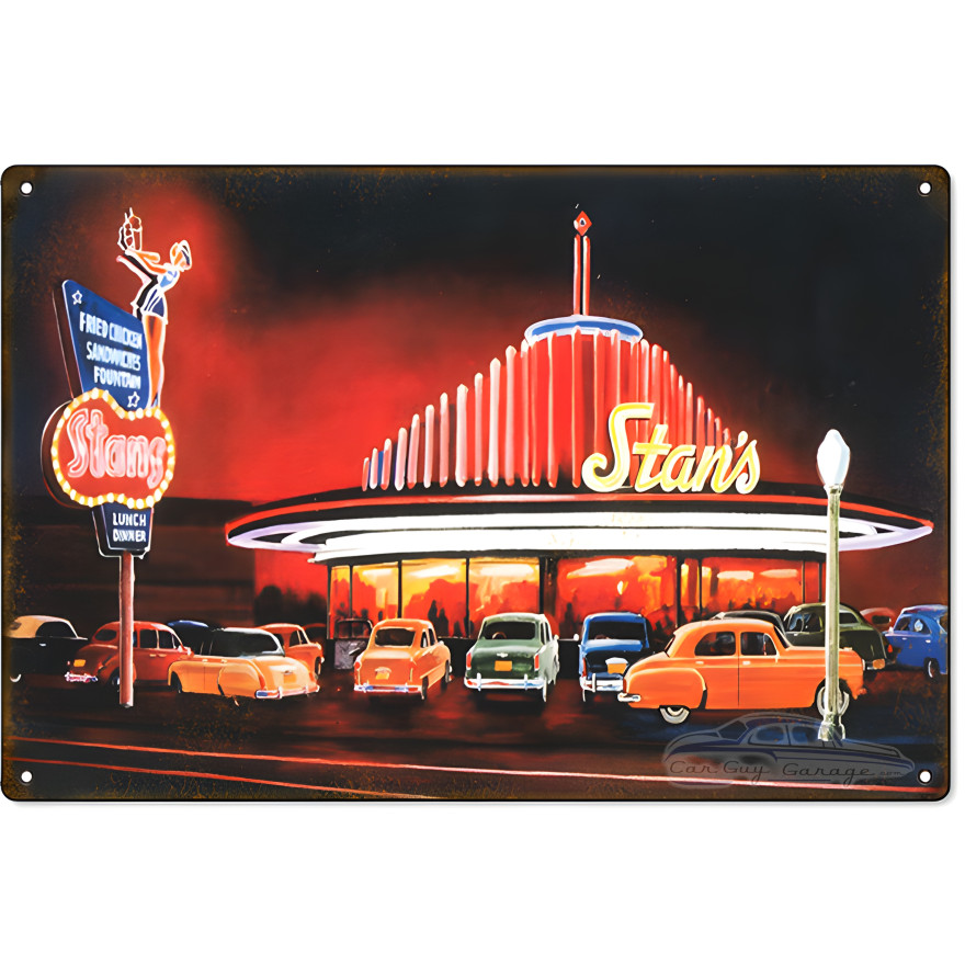 Stan's Restaurant 16th and K or J Street Metal Sign - 12" x 18" Stan's Restaurant 16th and K or J Street Metal Sign - 12" x 18"