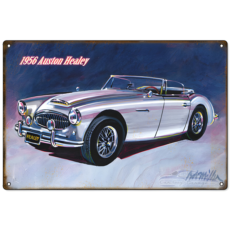 1956 Austin Healey Metal Sign - 12" x 12" 1956 Austin Healey Metal Sign - 12" x 12"