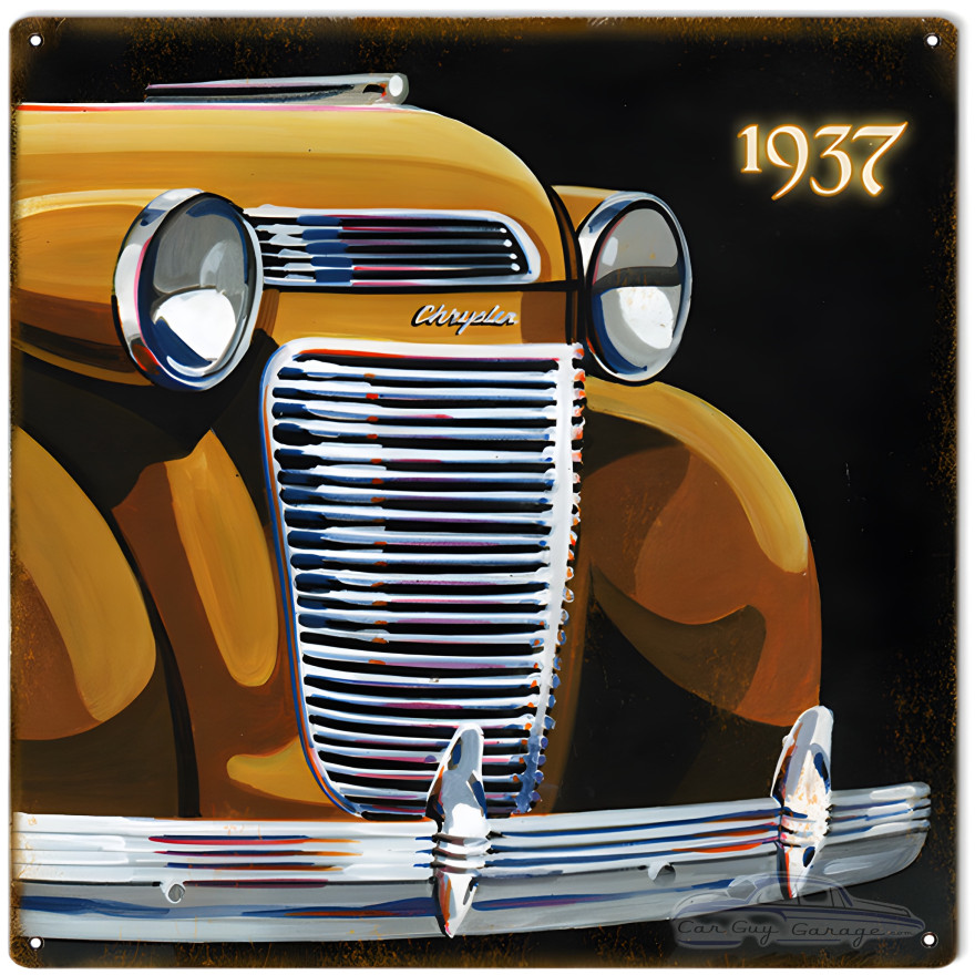 1936 Chrysler Front End Metal Sign - 12" x 12" 1936 Chrysler Front End Metal Sign - 12" x 12"