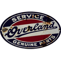 Overland Service Genuine Parts Metal Sign - 9" x 14"