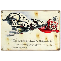 Texaco Fire-Chief Gasoline Metal Sign - 12" x 18"