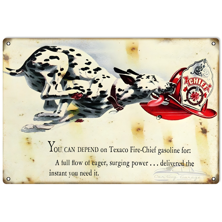 Texaco Fire-Chief Gasoline Metal Sign - 12" x 18" Texaco Fire-Chief Gasoline Metal Sign - 12" x 18"
