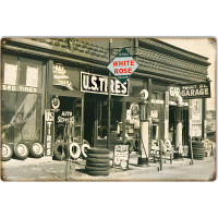 White Rose Tires Dealer Metal Sign - 12" x 18"