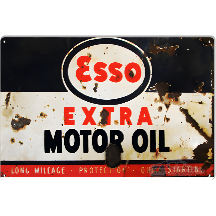 Esso Extra Motor Oil Gas Station Metal Sign - 12" x 18" Esso Extra Motor Oil Gas Station Metal Sign - 12" x 18"