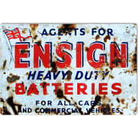 AGENTS For ENSIGN Heavy Duty BATTERIES Metal Sign - 12" x 18"