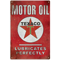 Texaco Motor Oil Metal Sign - 12" x 18"