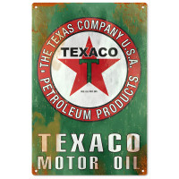 Texaco Motor Oil Metal Sign - 12" x 18"
