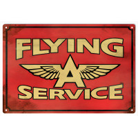 Flying A Service Metal Sign - 12" x 18"