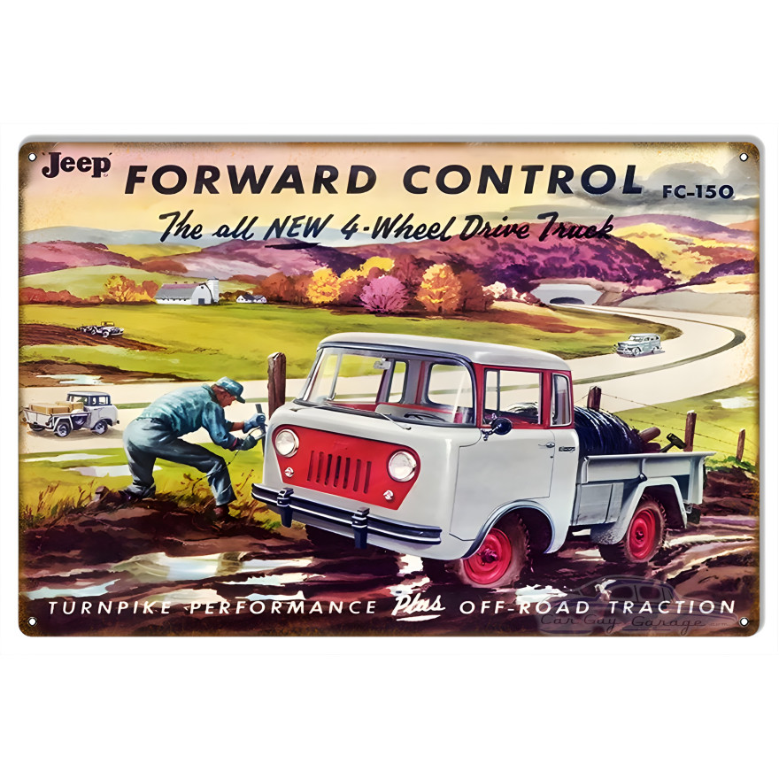 Jeep Forward Control Metal Sign - 12" x 18" Jeep Forward Control Metal Sign - 12" x 18"