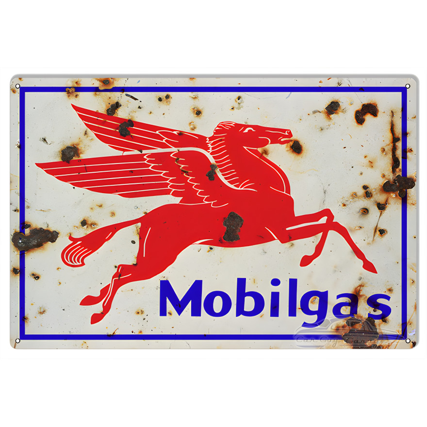 Pegasus Mobilgas Metal Sign - 16" x 24" Pegasus Mobilgas Metal Sign - 16" x 24"