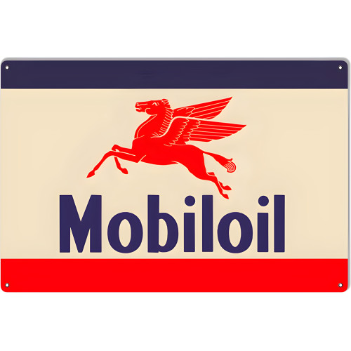Mobiloil Metal Sign - 12" x 18"