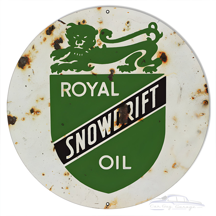 Royal Snowdrift Oil Metal Sign - 24" Round Royal Snowdrift Oil Metal Sign - 24" Round