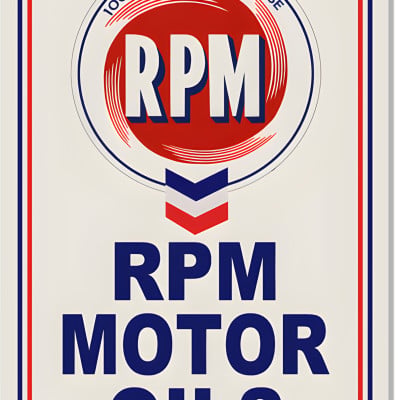 RPM Motor Oils Metal Sign - 16 x 24
